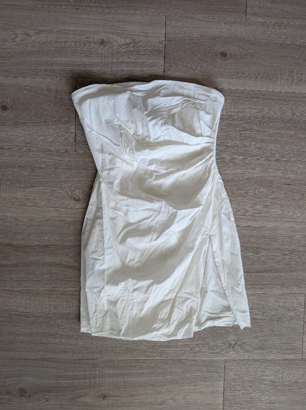 Babyboo Strapless White Mini Dress